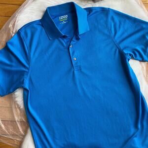 IZOD Performance Golf Men's Polo Shirt Medium Blue